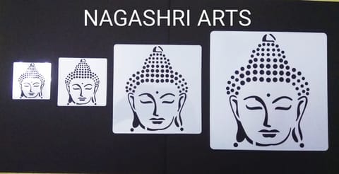 Imported Stencil Buddha - Combo Of 4 Different Sizes