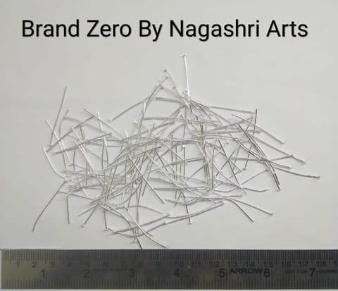 Brand Zero Pack of 20 Gms - 35mm Length Silver Headpins