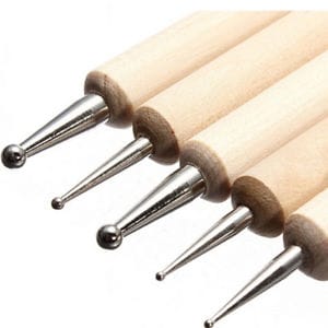 Dot Painting Tool - 5 pcs  - Wood base