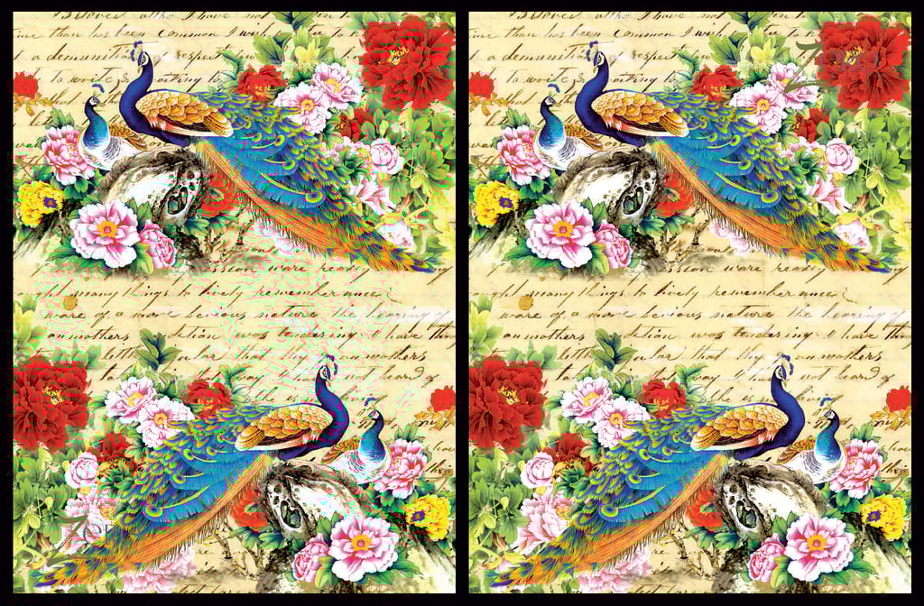 Brand Zero Luxury Speciality Decoupage Paper - Peacock Love