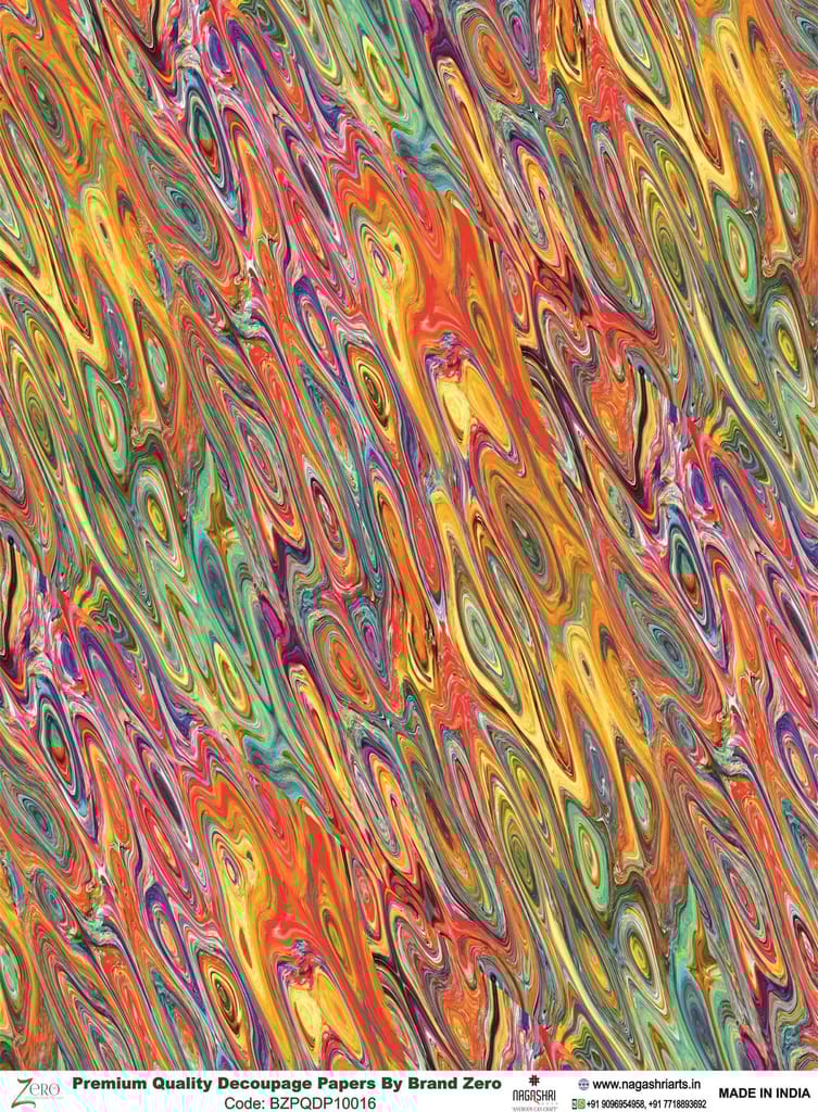 Brand Zero Premium Quality Decoupage Paper Pack of Two - Design Code: BZPQDP10016