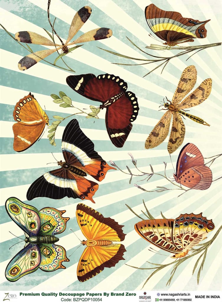 Brand Zero Premium Quality Decoupage Paper Pack of Two - Design Code: BZPQDP10054