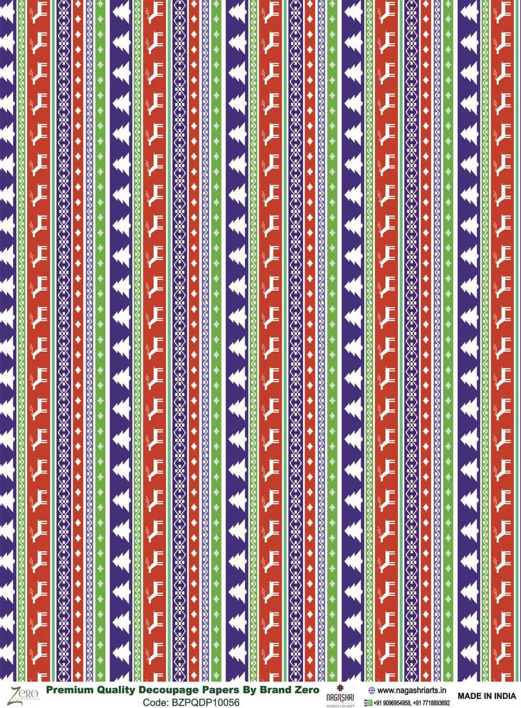 Brand Zero Premium Quality Decoupage Paper Pack of Two - Design Code: BZPQDP10056