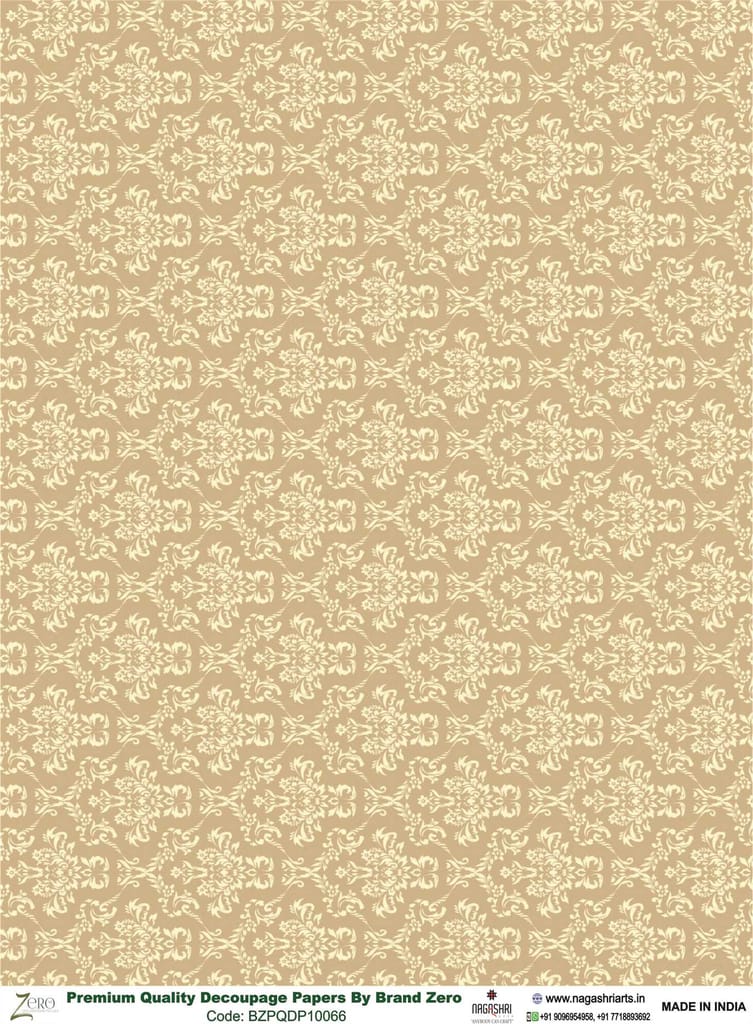 Brand Zero Premium Quality Decoupage Paper Pack of Two - Design Code: BZPQDP10066