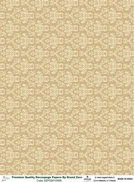 Brand Zero Premium Quality Decoupage Paper Pack of Two - Design Code: BZPQDP10066