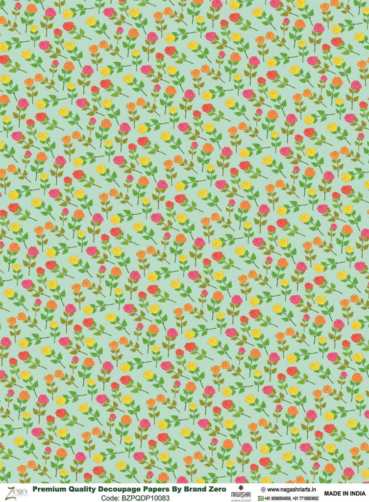 Brand Zero Premium Quality Decoupage Paper Pack of Two - Design Code: BZPQDP10083