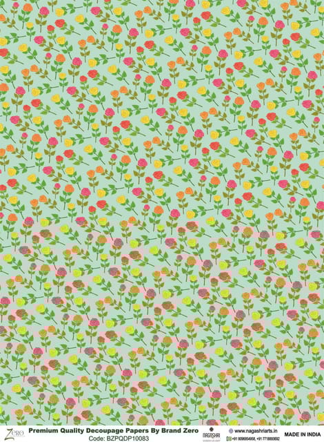 Brand Zero Premium Quality Decoupage Paper Pack of Two - Design Code: BZPQDP10083