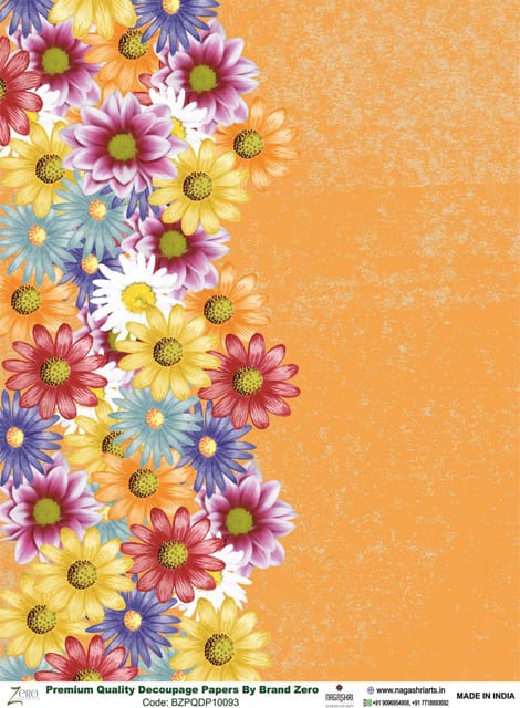 Brand Zero Premium Quality Decoupage Paper Pack of Two - Design Code: BZPQDP10093