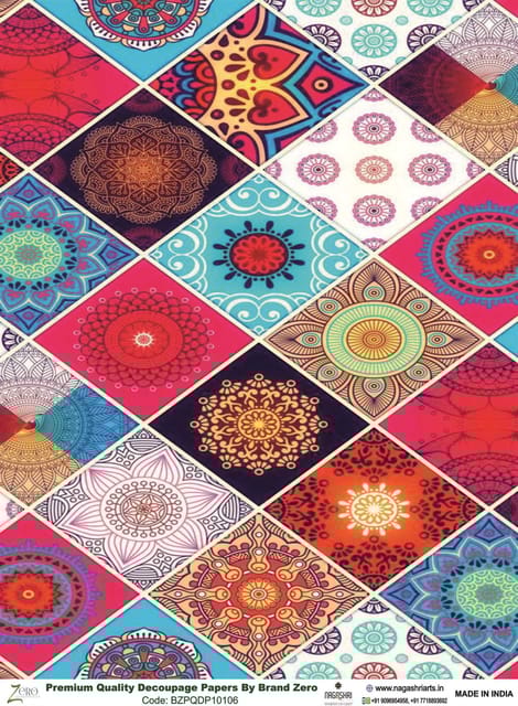 Brand Zero Premium Quality Decoupage Paper Pack of Two - Design Code: BZPQDP10106