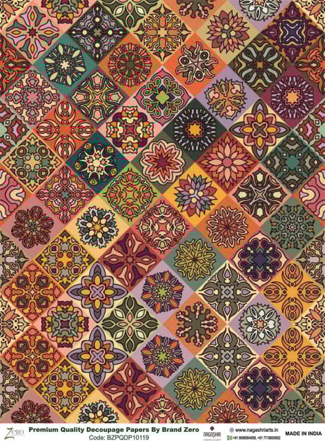 Brand Zero Premium Quality Decoupage Paper Pack of Two - Design Code: BZPQDP10119