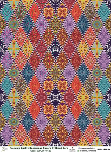 Brand Zero Premium Quality Decoupage Paper Pack of Two - Design Code: BZPQDP10123