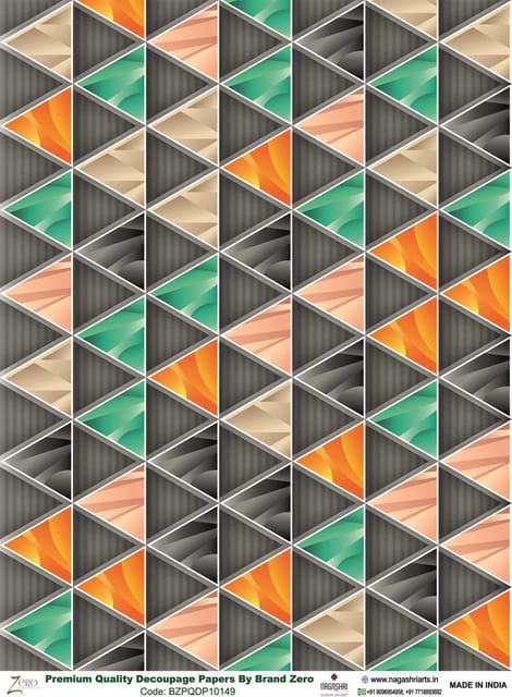 Brand Zero Premium Quality Decoupage Paper Pack of Two - Design Code: BZPQDP10149