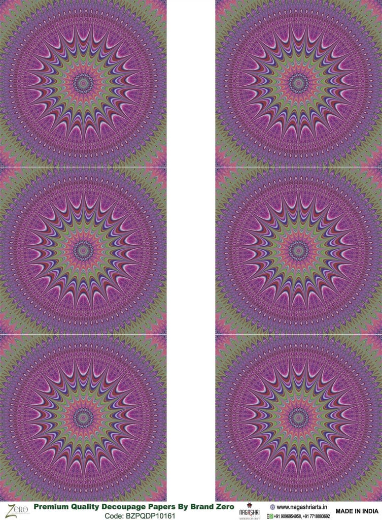 Brand Zero Premium Quality Decoupage Paper Pack of Two - Design Code: BZPQDP10161