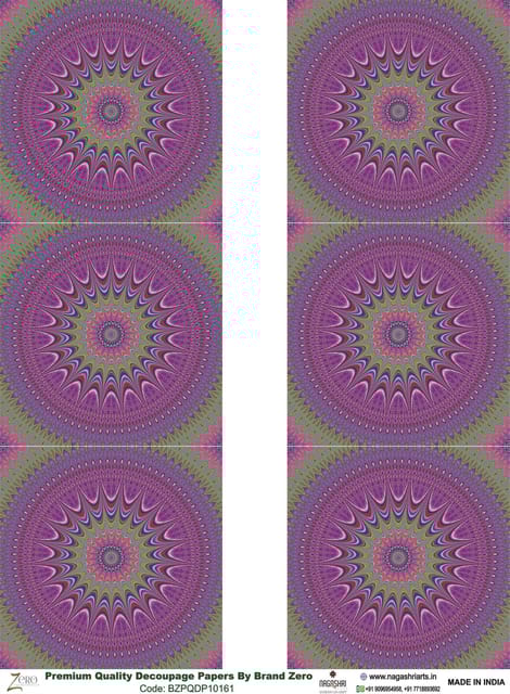 Brand Zero Premium Quality Decoupage Paper Pack of Two - Design Code: BZPQDP10161