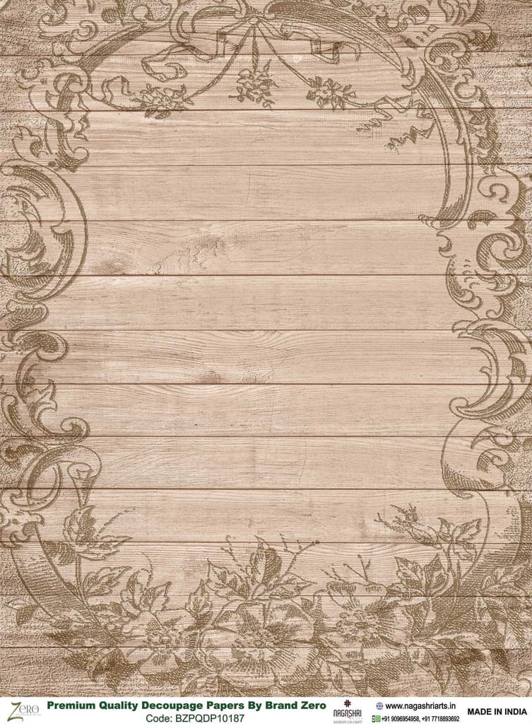 Brand Zero Premium Quality Decoupage Paper Pack of Two - Design Code: BZPQDP10187