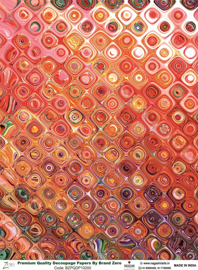 Brand Zero Premium Quality Decoupage Paper Pack of Two - Design Code: BZPQDP10200