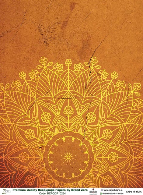 Brand Zero Premium Quality Decoupage Paper Pack of Two - Design Code: BZPQDP10234