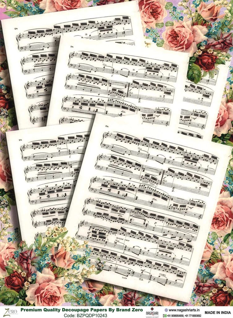 Brand Zero Premium Quality Decoupage Paper Pack of Two - Design Code: BZPQDP10243