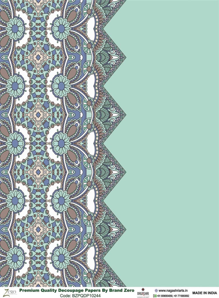 Brand Zero Premium Quality Decoupage Paper Pack of Two - Design Code: BZPQDP10244