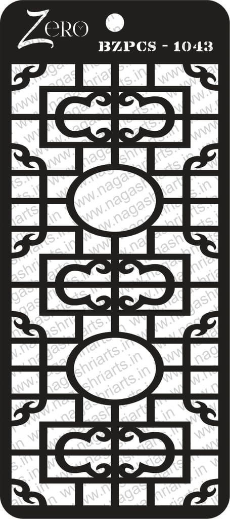 Brand Zero Pratibimb Craft Stencil - Select Your Preferred Size - Code: BZPCS-1043