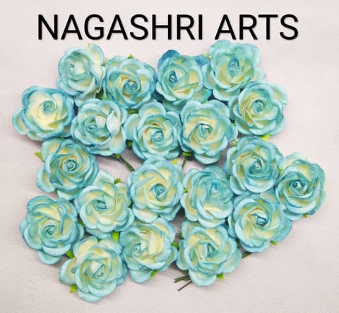 Brand Zero Mullburry flowers - Blue Color - Pack of 5 pcs