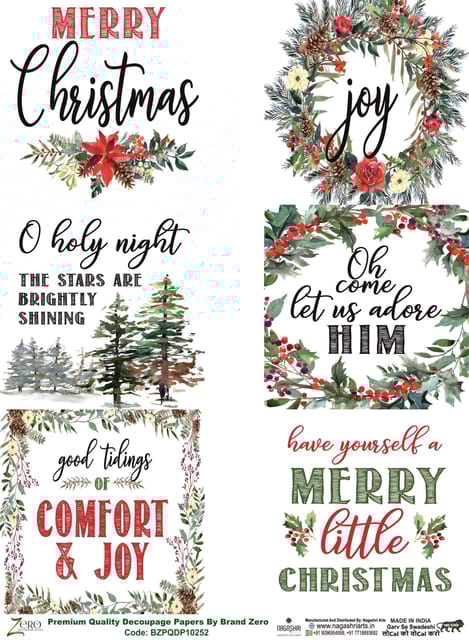 Brand Zero Premium Quality Decoupage Paper Pack of Two - Design Code: BZPQDP10252