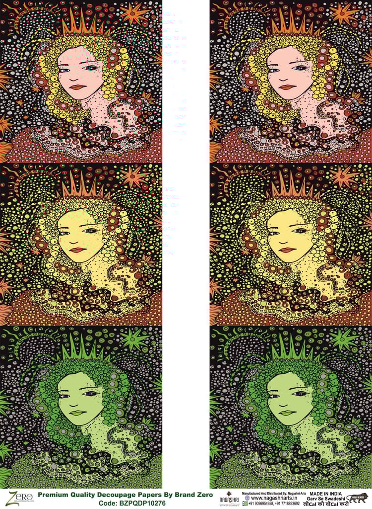 Brand Zero Premium Quality Decoupage Paper Pack of Two - Design Code: BZPQDP10276