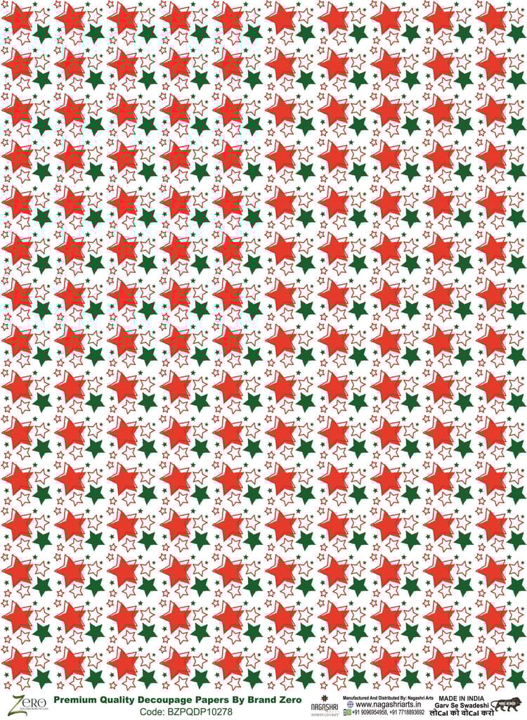 Brand Zero Premium Quality Decoupage Paper Pack of Two - Design Code: BZPQDP10278