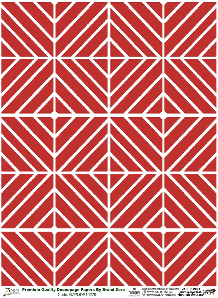 Brand Zero Premium Quality Decoupage Paper Pack of Two - Design Code: BZPQDP10279