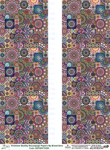 Brand Zero Premium Quality Decoupage Paper Pack of Two - Design Code: BZPQDP10289