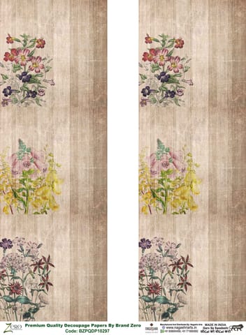 Brand Zero Premium Quality Decoupage Paper Pack of Two - Design Code: BZPQDP10297