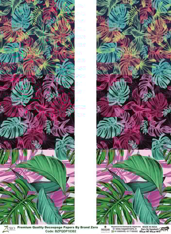 Brand Zero Premium Quality Decoupage Paper Pack of Two - Design Code: BZPQDP10302
