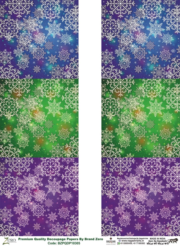 Brand Zero Premium Quality Decoupage Paper Pack of Two - Design Code: BZPQDP10305