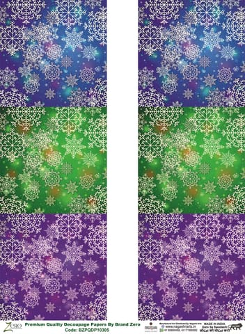 Brand Zero Premium Quality Decoupage Paper Pack of Two - Design Code: BZPQDP10305