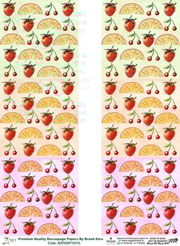 Brand Zero Premium Quality Decoupage Paper Pack of Two - Design Code: BZPQDP10315
