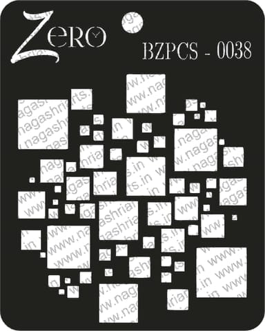 Brand Zero Pratibimb Craft Stencil - Code: BZPCS-0038 - Squares Background 2 Stencil