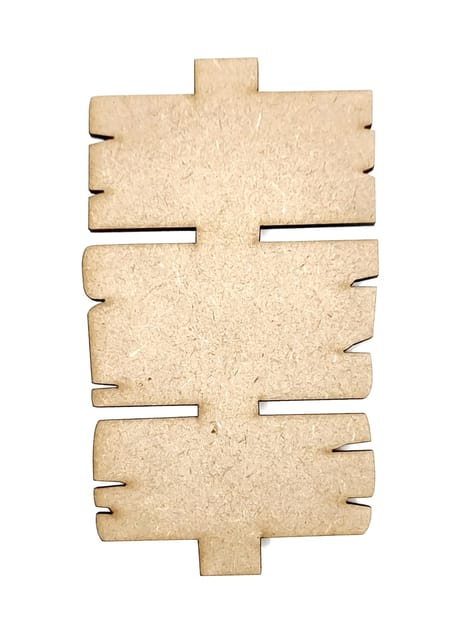 Brand Zero MDF 3 Plank Fridge Magnet Base Design 1 - Size: 2.6 Inches by 4.5 Inches And 4.0 mm Thick