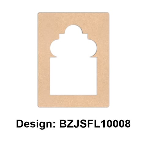 Brand Zero Plain MDF Diy Jharokha Base - Single Frame Layer - Design BZJSFL10008 - Select Your Preference Of Size & Thickness