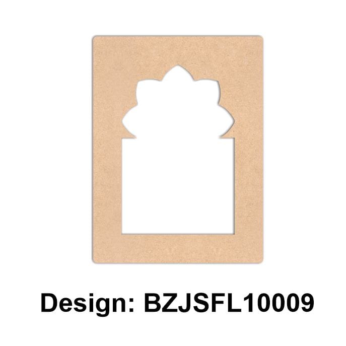 Brand Zero Plain MDF Diy Jharokha Base - Single Frame Layer - Design BZJSFL10009 - Select Your Preference Of Size & Thickness