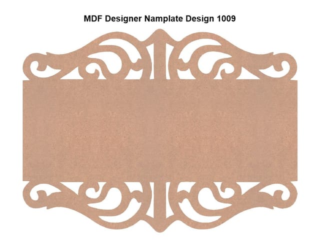 Brand Zero MDF Designer Name Plate Base - Design 1009 - Select Your Preference Of Size & Thickness