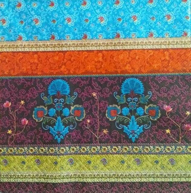 Decoupage Napkin / Tissue papers - 33cm by 33cm - Borders