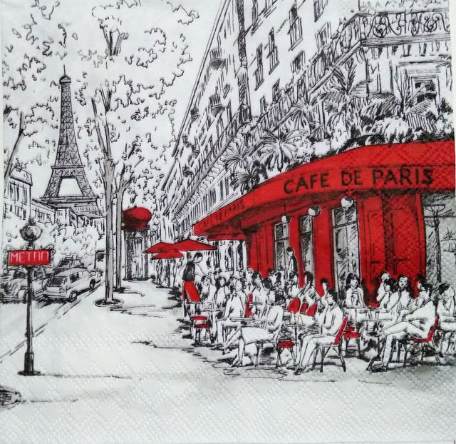 Decoupage Napkin / Tissue papers - 33cm by 33cm - Metro