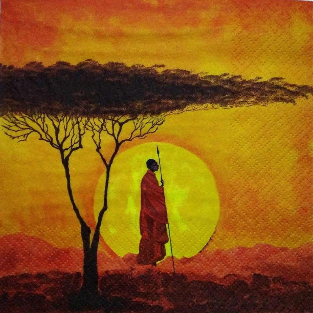 Decoupage Napkin / Tissue papers - 33cm by 33cm - African Saint
