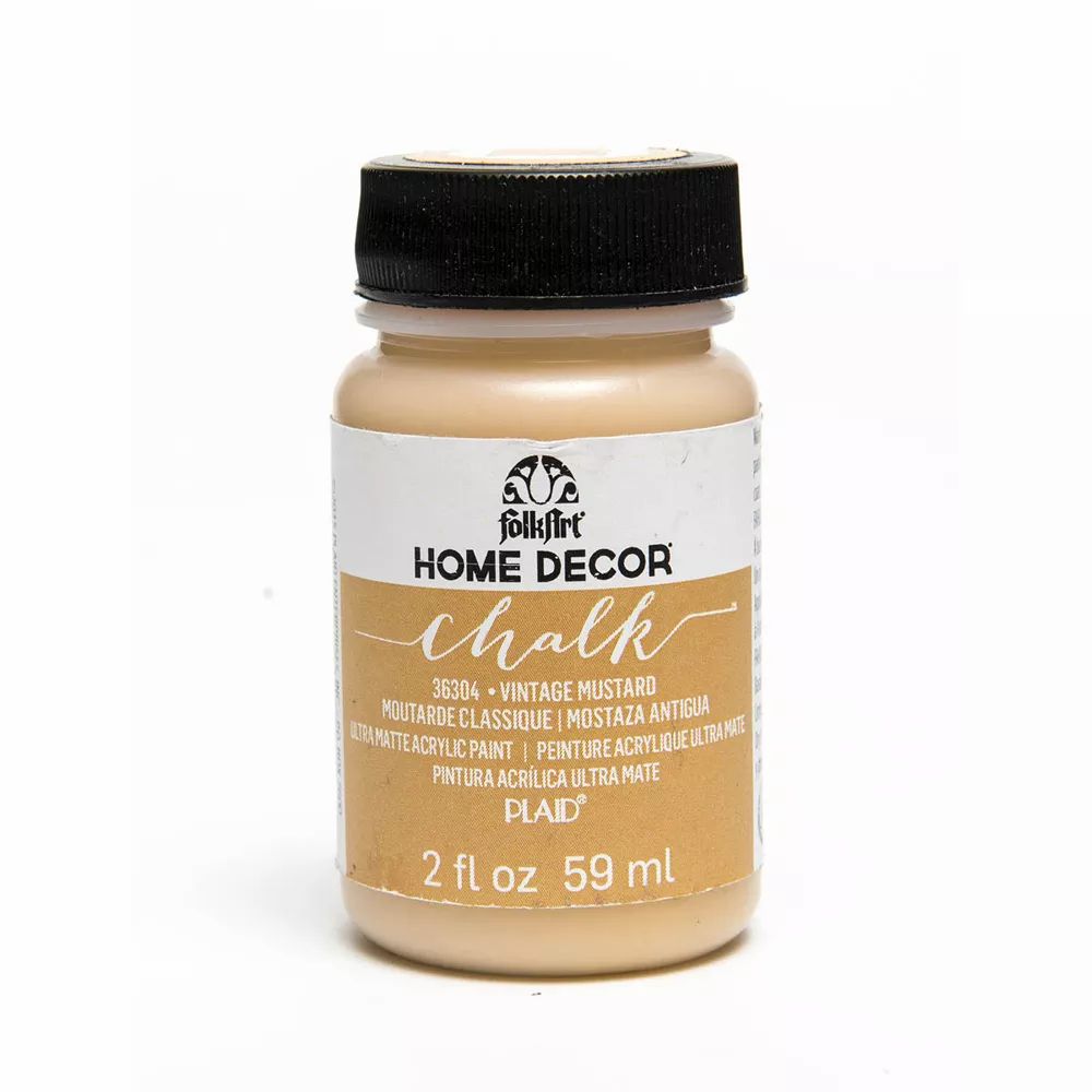 FolkArt Home Decor Chalk Paint - Vintage Mustard 2 oz