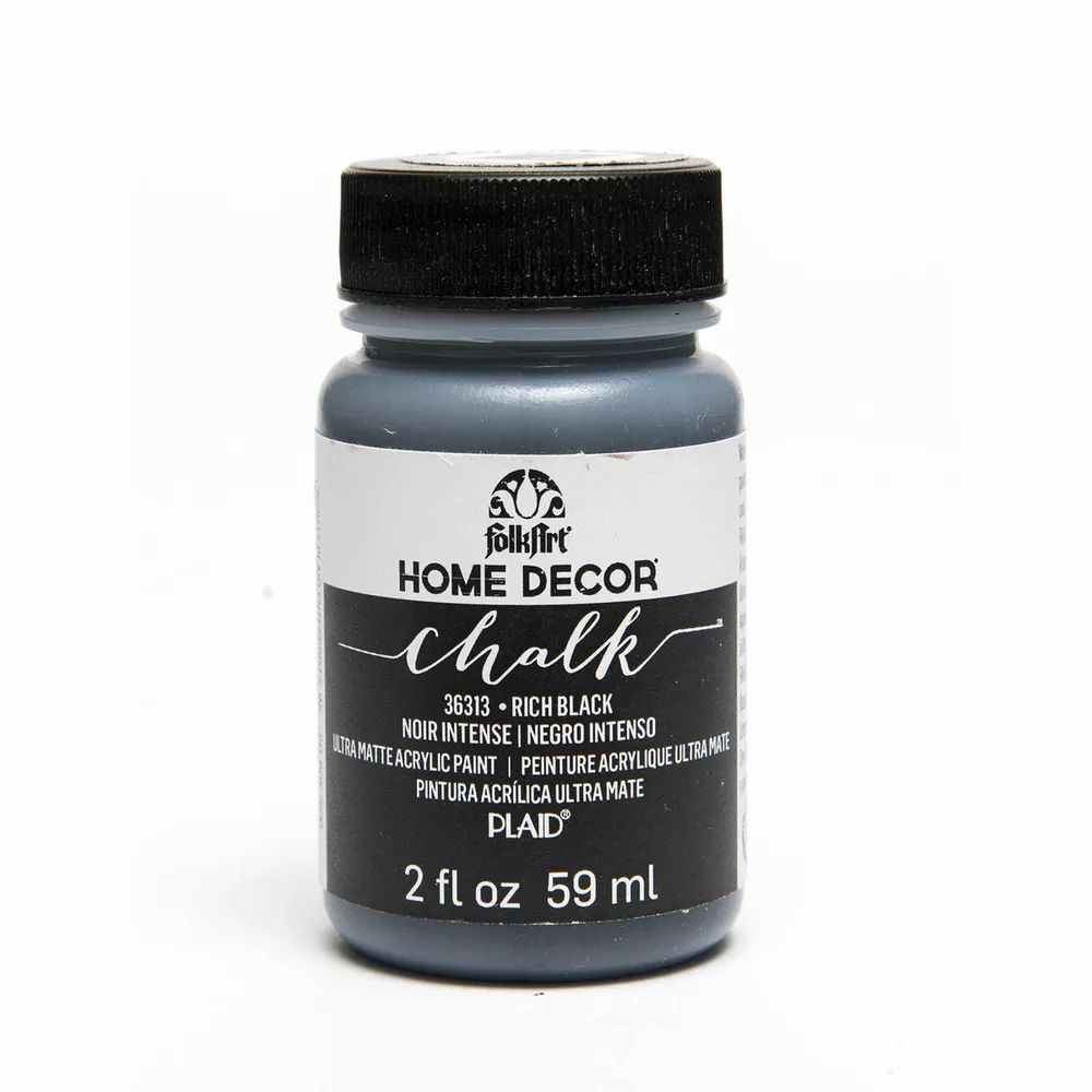 FolkArt Home Decor Chalk Paint - Rich Black 2 oz