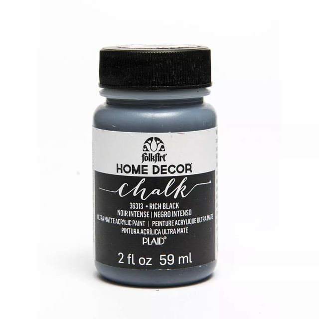 FolkArt Home Decor Chalk Paint - Rich Black 2 oz