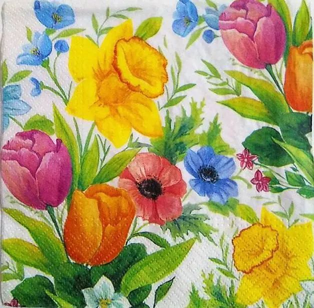 Decoupage Napkin / Tissue papers - Rose Bud