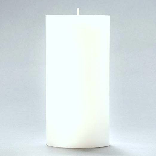 White Pillar Candles unscented 3 by 6 Inches