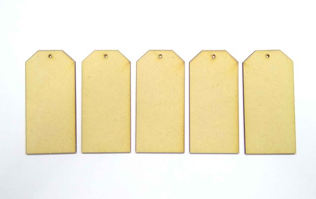 MDF Small Size Book Mark Tags Set of 5 Pcs - 2.5 Inches by 5.0 Inches