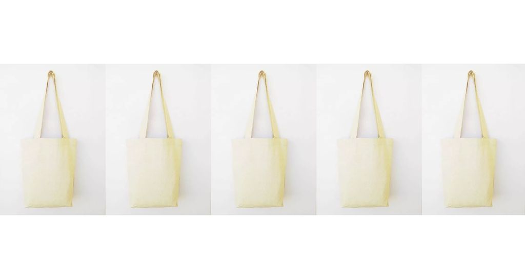 Canvas Tote Bags - Medium Size Set of 5 Pcs